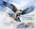 The Ukrnian Wild Kite Artwork is a stunning example of a falcon soaring through the sky.