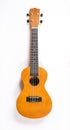 Ukulele close up in white background. Royalty Free Stock Photo