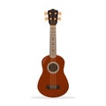 Ukulele Guitar icon. Small wooden stringed musical instrument guitar