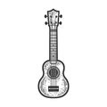 Ukulele Hawaii guitar sketch vector illustration