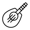 Ukulele icon outline vector. Hawaii guitar