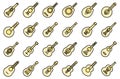 Ukulele icons set vector flat Royalty Free Stock Photo