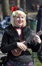 Ukulele Lady Busker in New York