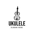 ukulele. musical logo Ideas. Inspiration logo design. Template Vector Illustration. Isolated On White Background Royalty Free Stock Photo