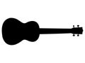 Ukulele silhouette vector art Royalty Free Stock Photo