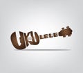 Ukulele Typography Illustration