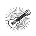 Ukulele vector illustration on white