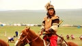 ULAANBAATAR, MONGOLIA - JULY 2013: Naadam Festival Horse Archery Crew