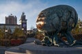 Monument to 11th ASEM Summit at Sukhbaatar Square in Ulaanbaatar, Mongolia