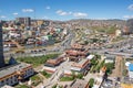 Ulaanbaatar/Mongolia-11.08.2016:The view on Ulaanbaatar from the rooftop Royalty Free Stock Photo