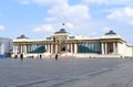 Ulaanbaator, Mongolia - 11 May, 2022: The Government Palace of Chinggis Square or Sukhbaatar Square in Ulaanbaatar, the capital ci Royalty Free Stock Photo