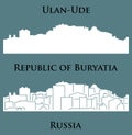 Ulan Ude, Russia city silhouette