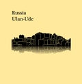 Ulan Ude, Russia city silhouette