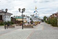 ULAN UDE, RUSSIA - SEPTEMBER 06, 2019: Cathedral of Our Lady of Smolensk or Odigitrievsky Cathedral in Ulan Ude, Russia