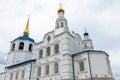 ULAN UDE, RUSSIA - SEPTEMBER 06, 2019: Cathedral of Our Lady of Smolensk or Odigitrievsky Cathedral in Ulan Ude, Russia