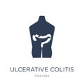 Ulcerative colitis icon. Trendy flat vector Ulcerative colitis i