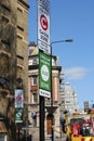 ULEZ, London, UK - April 9 2019: ULEZ Ultra low emission zone new charge London prepare for new Ultra Low Emission Zone ULEZ