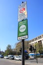 London, UK - April 9 2019: ULEZ Ultra low emission zone new charge London prepare for new Ultra Low Emission Zone ULEZ Royalty Free Stock Photo