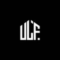 ULF letter logo design on BLACK background. ULF creative initials letter logo concept. ULF letter design.ULF letter logo design on Royalty Free Stock Photo