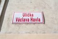 Ulicka Vaclava Havla Vaclav Havel street, Brno, Czech Republic / Czechia Royalty Free Stock Photo