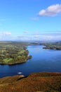 Ullswater with Lady of the Lake from Hallin Fell Royalty Free Stock Photo