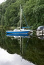 ULLSWATER, LAKE DISTRICT/ENGLAND - AUGUST 22 : Boats Moored on U Royalty Free Stock Photo