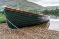 ULLSWATER, LAKE DISTRICT/ENGLAND - AUGUST 22 : Rowing Boats Moor Royalty Free Stock Photo