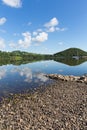 Ullswater by Pooley Bridge Lake District Cumbria UK sunshine blue sky