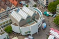 Ulm, Germany, August 17, 2022: Aerial view of Munsterplatz squar Royalty Free Stock Photo