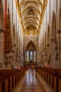 Ulm, Germany, August 17, 2022: Interior of the Cathedral in Germ Royalty Free Stock Photo