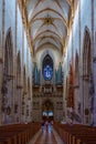 Ulm, Germany, August 17, 2022: Interior of the Cathedral in Germ Royalty Free Stock Photo