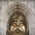 Ulm Minster, Ulm Cathedral, archangel Michael with sword and shield