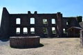 Ulmen, Germany - 08 09 2022: Castle ruin wall, biggest part