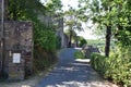 Ulmen, Germany - 08 09 2022: Castle ruin wall, way in