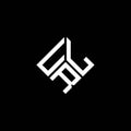 ULR letter logo design on black background. ULR creative initials letter logo concept. ULR letter design Royalty Free Stock Photo