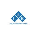 ULR letter logo design on WHITE background. ULR creative initials letter logo concept Royalty Free Stock Photo