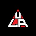 ULR triangle letter logo design with triangle shape. ULR triangle logo design monogram. ULR triangle vector logo template with red Royalty Free Stock Photo