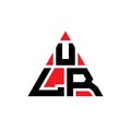 ULR triangle letter logo design with triangle shape. ULR triangle logo design monogram. ULR triangle vector logo template with red Royalty Free Stock Photo