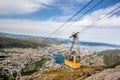 Ulriken cable railway in Bergen, Norway. Royalty Free Stock Photo