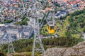 Ulriken cable railway in Bergen, Norway. Gorgeous views from the top of the hill. Royalty Free Stock Photo