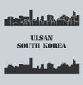 Ulsan, South Korea city silhouette