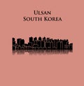 Ulsan, South Korea city silhouette