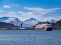 Kleven Yard in Ulsteinvik with the new hurtigrute vessel