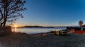 Nice sunset at the beach in Ulsteinvik