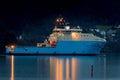 New built offshore vessel Maersk Mobiliser leaving Kleven Yard
