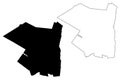 Ulster County, New York State U.S. county, United States of America, USA, U.S., US map vector illustration, scribble sketch Royalty Free Stock Photo