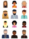 Male and female faces avatars. Business people avatar icons Royalty Free Stock Photo