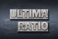 Ultima ratio den