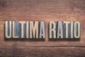 Ultima ratio wood