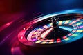 The Ultimate Casino Game: The Roulette Wheel in Action - Generative AI Royalty Free Stock Photo